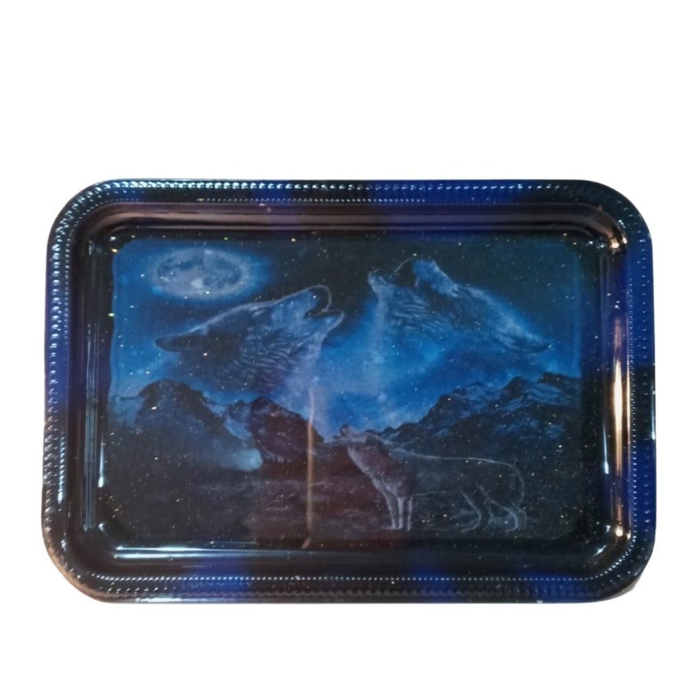 Wolves Howling Decorative Tray